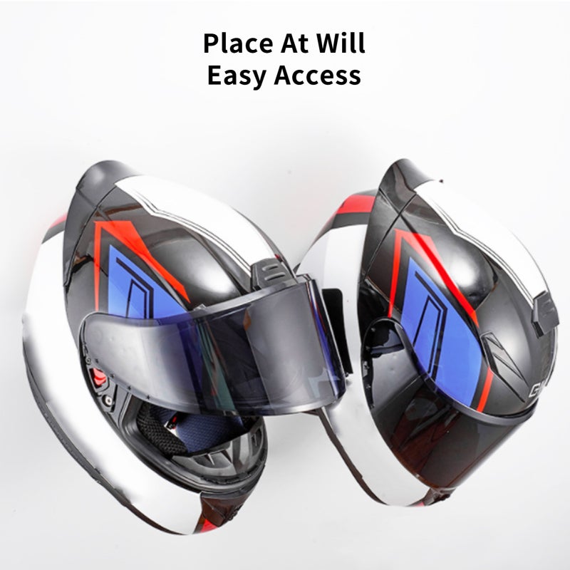 Motorcycle Helmet Rack Black Premium Space Aluminum 180 Degree Rotation - Double Round Ball Design With Hooks Helmet Holder For Garage Corridor Office And Home - Image 5
