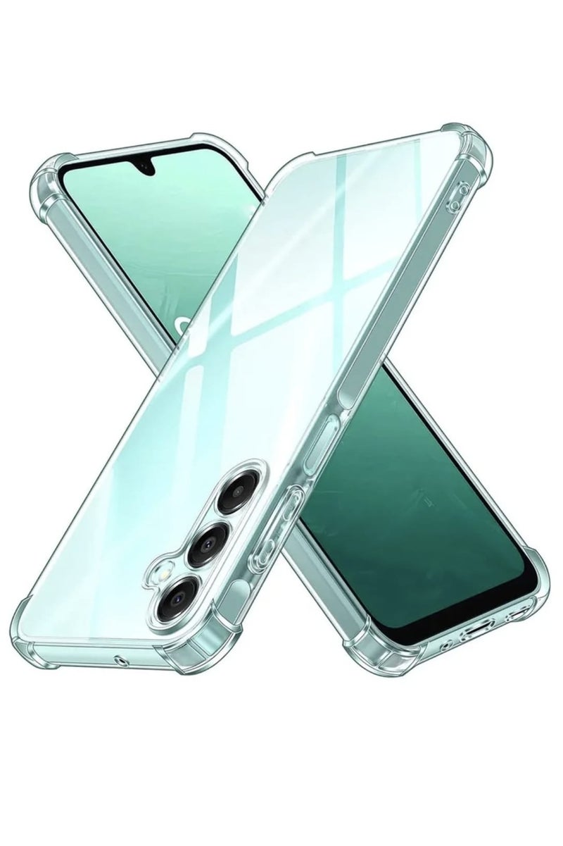 حافظة سامسونج جالاكسي A16، مصممة لهاتف جالاكسي A16، حافظة نحيفة ومرنة من مادة البولي يوريثان الحراري وممتصة للصدمات، غطاء من السيليكون الناعم المطاطي مناسب لهاتف سامسونج جالاكسي A16 (شفاف) كفر - Image 1