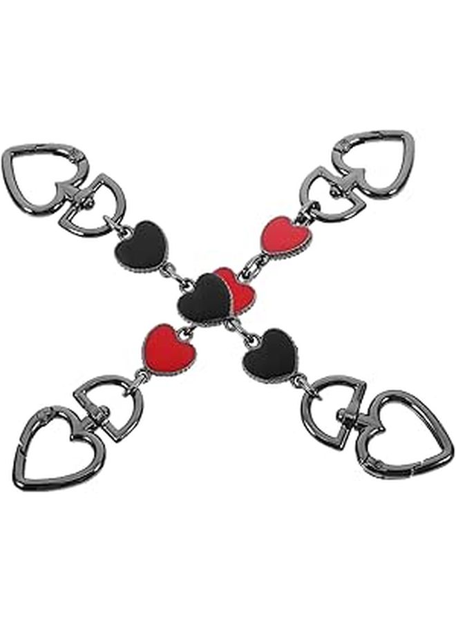 When Housoutil 2Pcs Heart Purse Chain Extender Adjustable Bag Strap Extender For Handbags Heart Shaped Chain Accessory For Women And Girls - Image 1