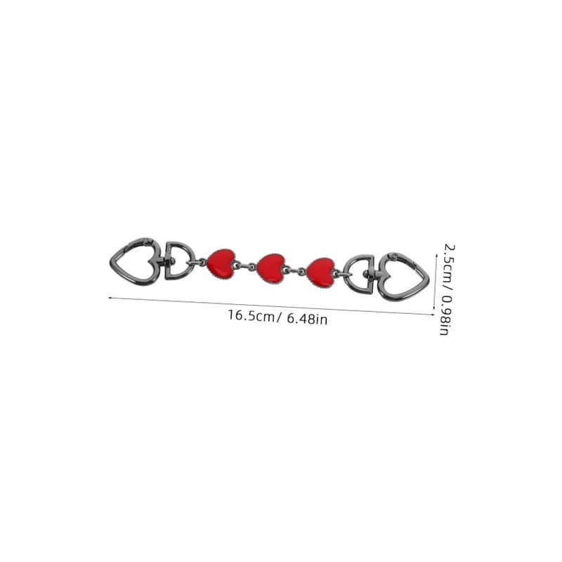 When Housoutil 2Pcs Heart Purse Chain Extender Adjustable Bag Strap Extender For Handbags Heart Shaped Chain Accessory For Women And Girls - Image 3