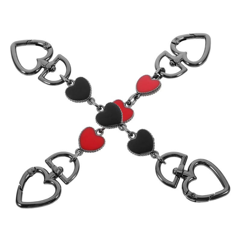 When Housoutil 2Pcs Heart Purse Chain Extender Adjustable Bag Strap Extender For Handbags Heart Shaped Chain Accessory For Women And Girls - Image 2