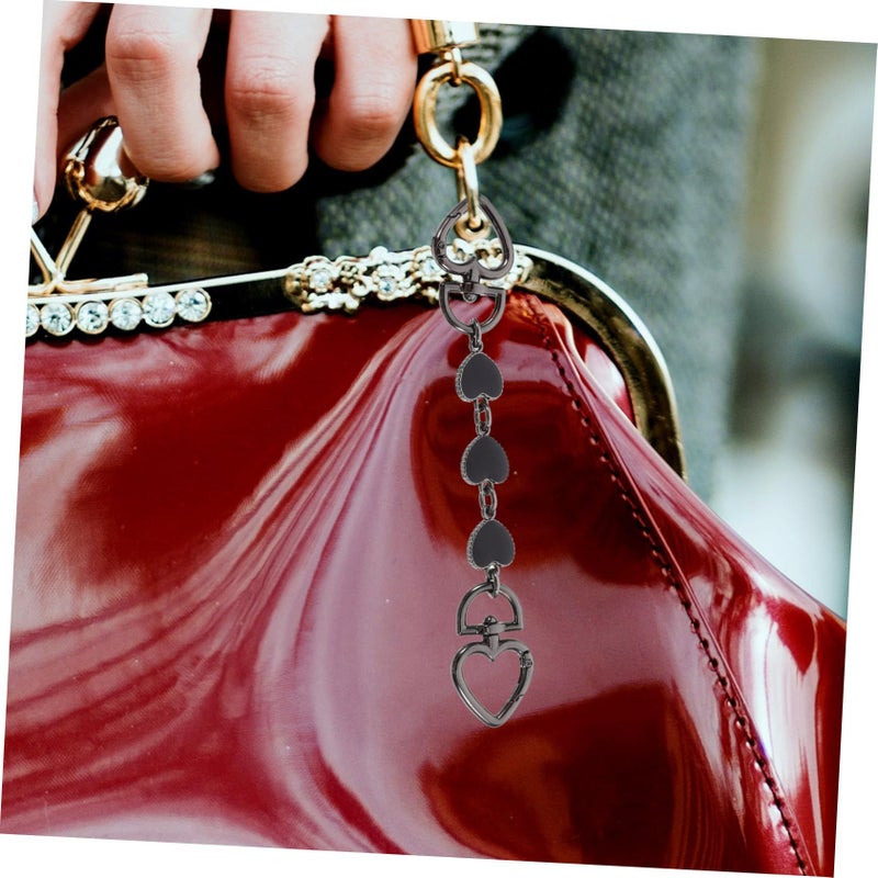 When Housoutil 2Pcs Heart Purse Chain Extender Adjustable Bag Strap Extender For Handbags Heart Shaped Chain Accessory For Women And Girls - Image 5