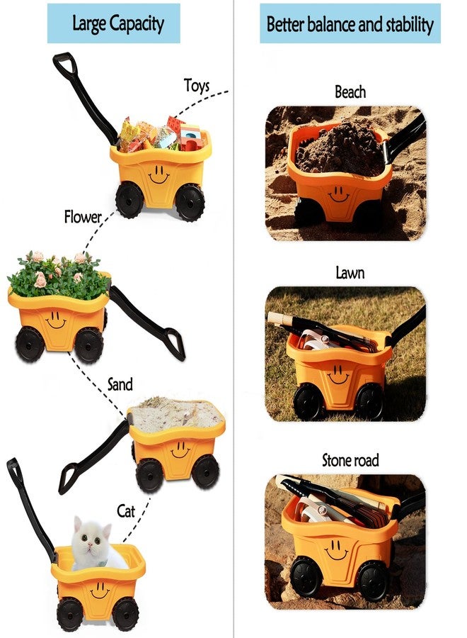 POMIKU Todders Wheelbarrow Gardening Set, Kids Rake and Shovel Set for Dirt Digging, Garden Tools Equipment for Yard Outdoor Sandbox Summer Toys Gifts for Ages 2-5 Years - Image 3