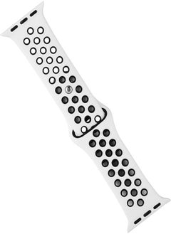 Rdx RDX Compatible Sport Band Apple Watch 42mm 44mm Silicone Strap Replacement Wristband iWatch Series 4/3/2/1 Nike- S/M - (White/Black) 