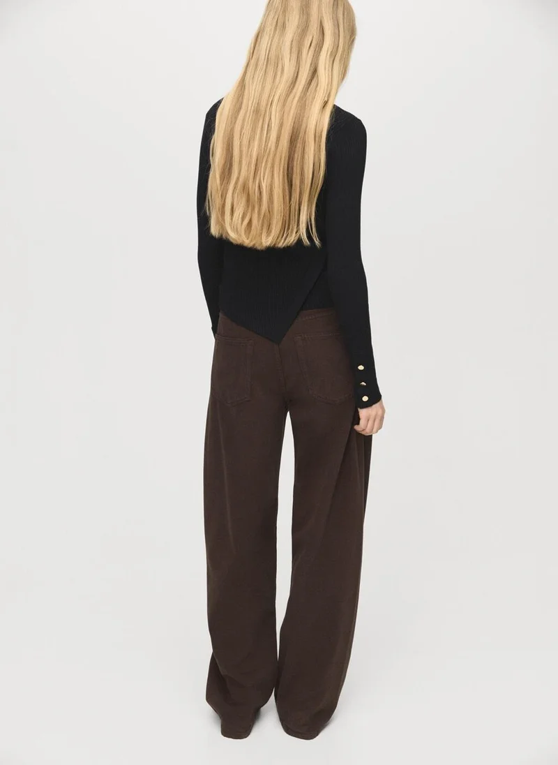 MANGO Asymmetrical sweater with buttons