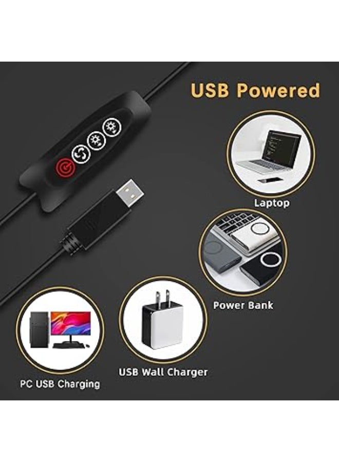 Video Conference Lighting Kit, LED High Power Rechargeable Clip Fill Video Light with Front & Back Clip, with 3 Light Modes for for Zoom Meetings, Remote Working, Makeup, Streaming, Vlogging - Image 3