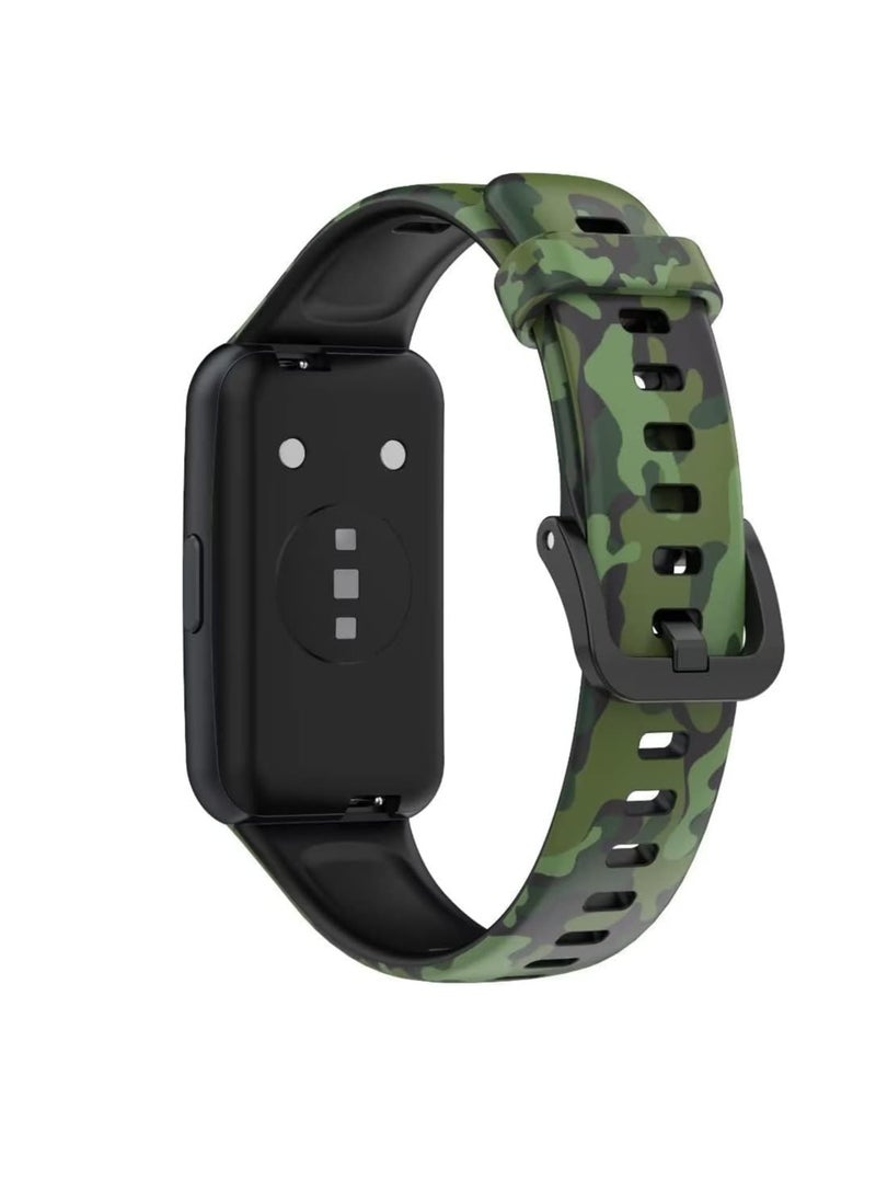 Generic trap Compatible with HUAWEI Watch Fit 2 Active/Classic/Elegant, Two-color Sport Band Breathable Ultra-light Waterproof Durable Adjustable Replacement Wristband for Fit2  - Image 2