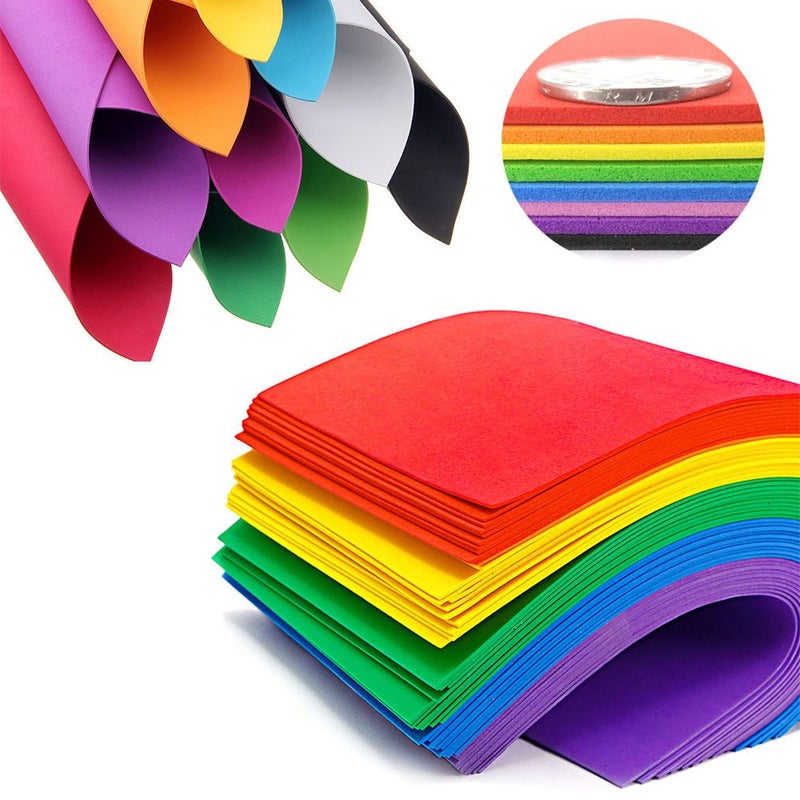 Light Yellow 5 Pack A4 2mm EVA Foam Sheets for Crafts DIY School Supplies - Image 1
