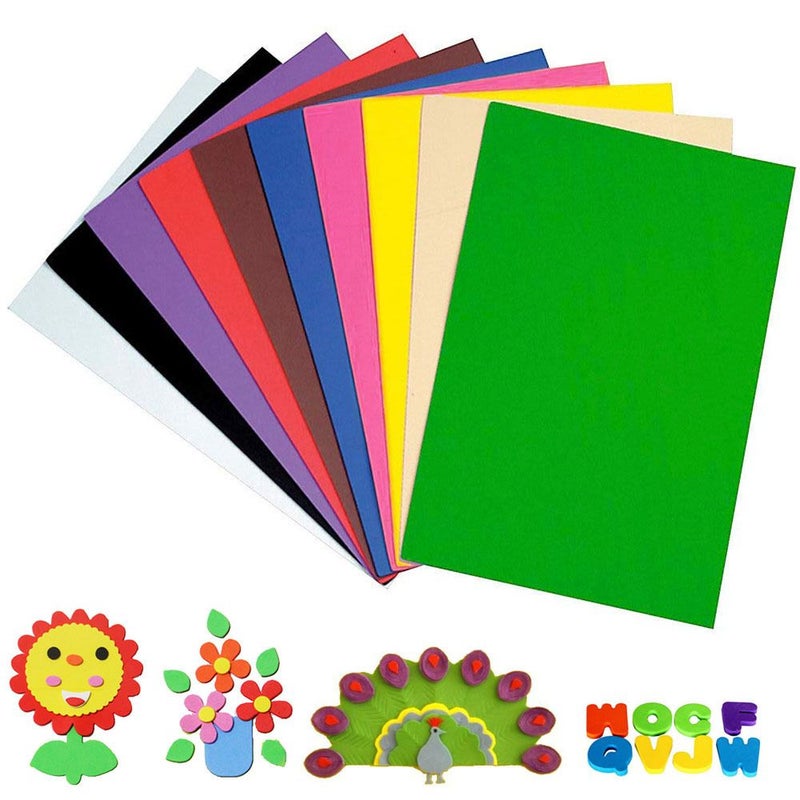 Light Yellow 5 Pack A4 2mm EVA Foam Sheets for Crafts DIY School Supplies - Image 2