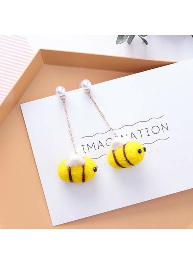 Prudance 12 Piece Wool Felt Bees Cute Bee Craft Ball Supplies for Baby Shower Children Party Nursery Tent Home Decoration DIY Crafts Toys - Image 4