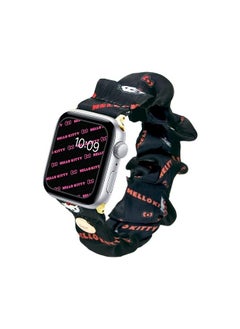 x Sanrio Scrunchie Watch Band Compatible with ﻿Apple Watch 41mm/40mm/38 mm - Classic Hello Kitty (Black)
