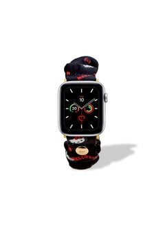 Sonix x Sanrio Scrunchie Watch Band Compatible with ﻿Apple Watch 41mm/40mm/38 mm - Classic Hello Kitty (Black)  - Image 3