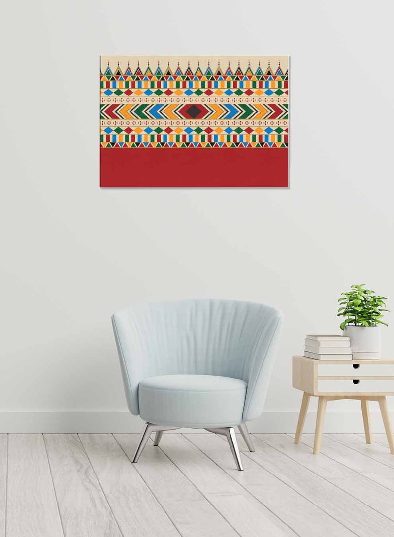 لوحة كانفاس على إطار خشبي، تصميم مستوحى من القط العسيري بمنظر أفقي، للمنزل، غرفة المعيشة، المكتب، الديكور - Image 1