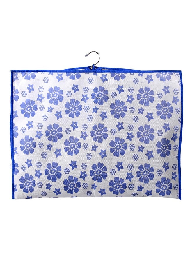 Kuber Industries Exclusive Flower Printed 3 Pieces Half Transparent Non Woven Men's Coat Blazer Cover (Blue) -CTLTC39460 - Image 5