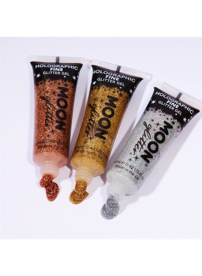 Moon Glitter Holographic Face & Body Glitter Gel by Moon Glitter - 12ml - Yellow - Glitter Face Paint - Image 3