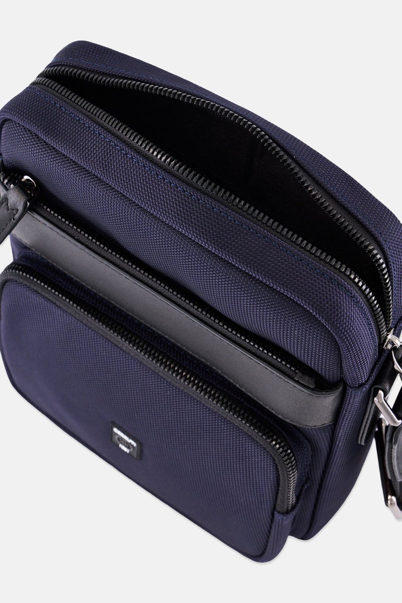 CERRUTI 1881 Men Brand Logo Cross Body Bag, Navy  - Image 4