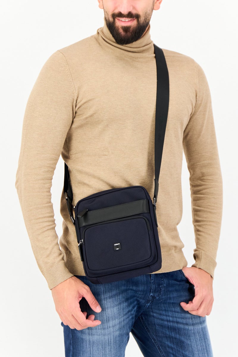 CERRUTI 1881 Men Brand Logo Cross Body Bag, Navy  - Image 2