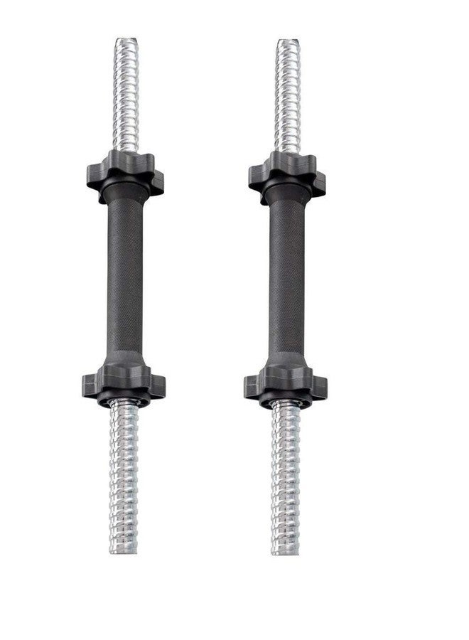 Ankaro Stainless Steel Dumbbell Rod with Nuts, Dumbbell Rod Set, Silver