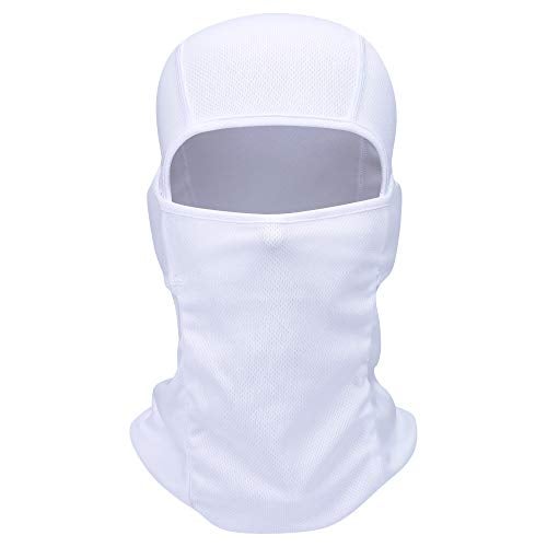 hikevalley Balaclava Face Mask Adjustable Windproof UV Protection Hood (US, Alpha, One Size, White) - Image 1