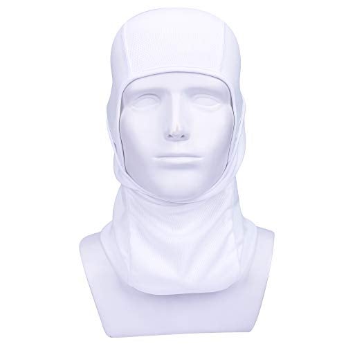 hikevalley Balaclava Face Mask Adjustable Windproof UV Protection Hood (US, Alpha, One Size, White) - Image 4