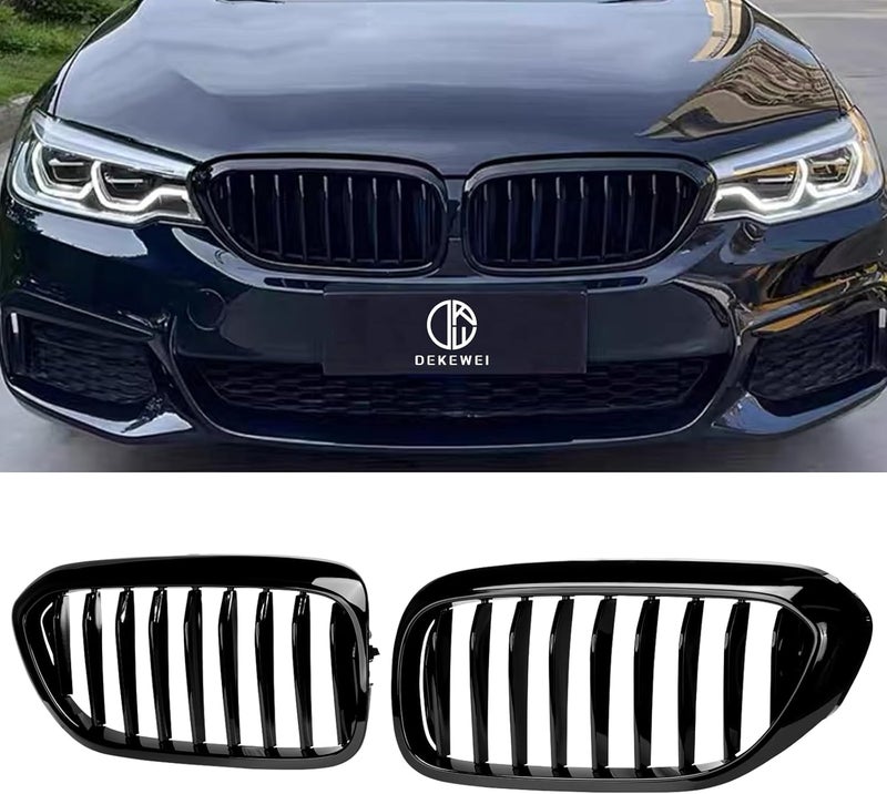 DEKEWEI G30 Single Slat Gloss Black Kidney Grill for BMW 5 Series (2017-2020) - Image 1