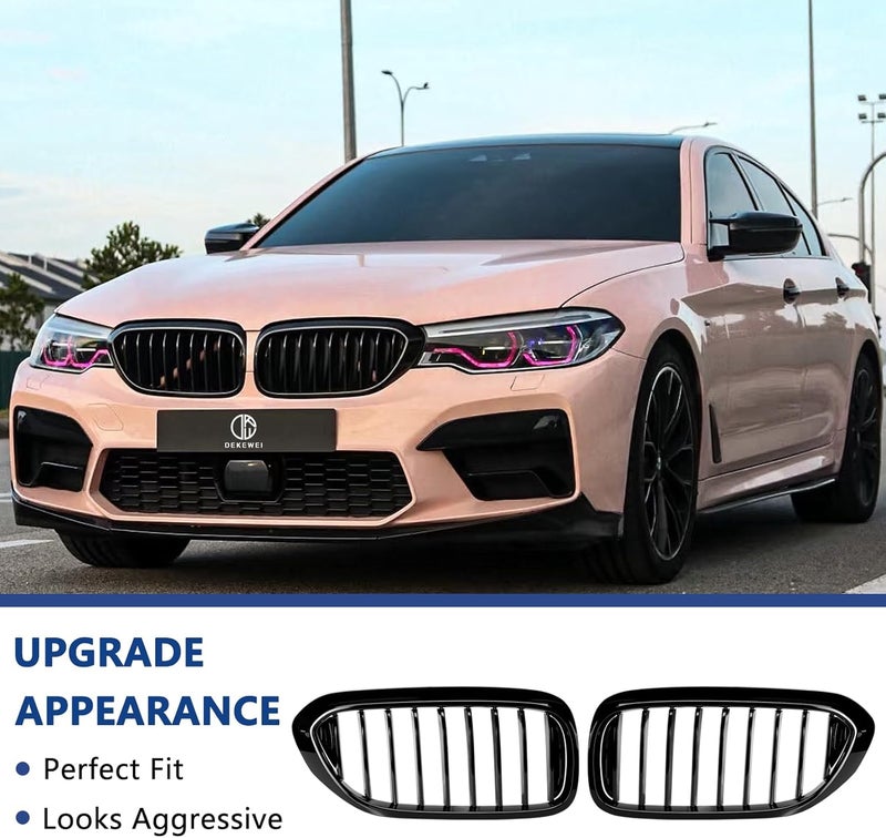 DEKEWEI G30 Single Slat Gloss Black Kidney Grill for BMW 5 Series (2017-2020) - Image 2