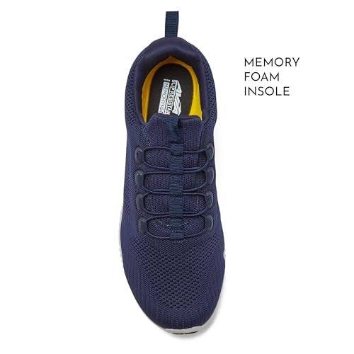 Avia Anchor Mesh Slip On Black Non Slip Shoes for Women, Comfortable Water Resistant Womens Food Service Slip On Sneakers - Navy Blue, 6.5 Wide - Image 5
