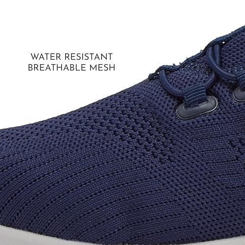Avia Anchor Mesh Slip On Black Non Slip Shoes for Women, Comfortable Water Resistant Womens Food Service Slip On Sneakers - Navy Blue, 6.5 Wide - Image 3