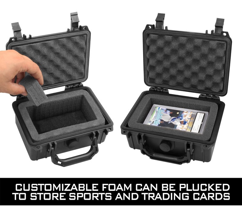 CASEMATIX صندوق تخزين بطاقات CASEMATIX المصنفة لبطاقات الرياضة متوافق مع 8 BGS، 13 FGS أو 11 GMA PSA بطاقات التداول المصنفة والمزيد من بطاقات الجمع - محكم، مقاوم للماء ويشمل قفل برمجي - Image 2