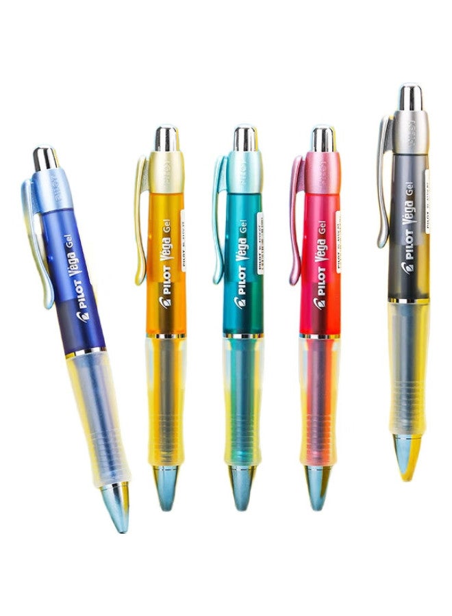 Pilot 415V Retractable Gel Pen, Soft Grip, For Students' Exams, Vega Anti-Fatigue Signature Pen, Quick-Drying, 0.7Mm Black Carbon Ink, Bright Green Barrel - Image 3