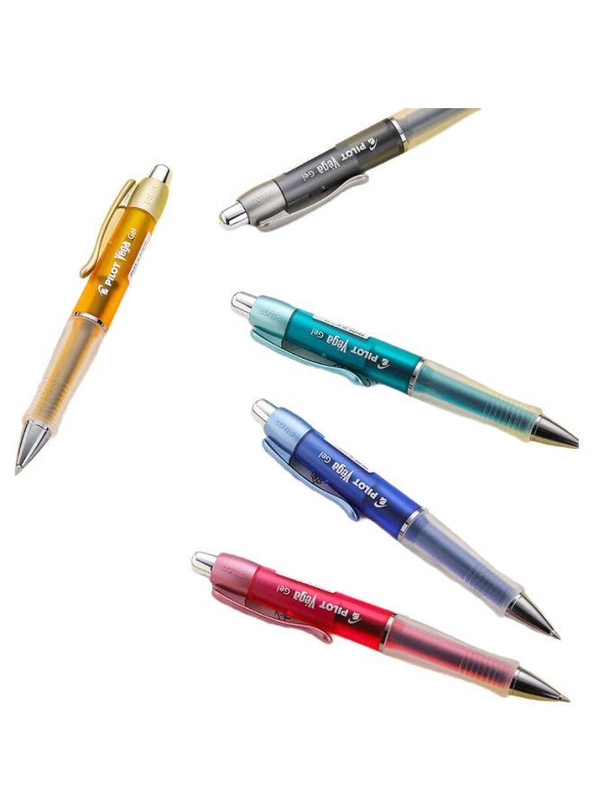 Pilot 415V Retractable Gel Pen, Soft Grip, For Students' Exams, Vega Anti-Fatigue Signature Pen, Quick-Drying, 0.7Mm Black Carbon Ink, Bright Green Barrel - Image 2