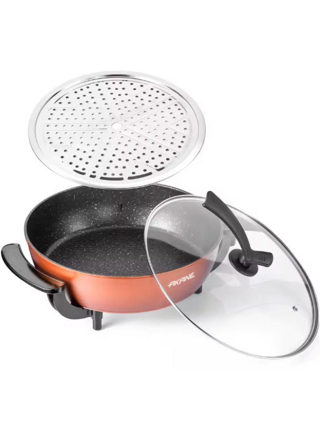 AKANE A.5429M 1350W Electric Hot Pot High Capacity Olla Caliente Eléctrica with Non-Stick Coating, Uniform Heat Distribution, Easy Clean Multi-Function Cooking Pot for Boiling and Steaming - Image 2