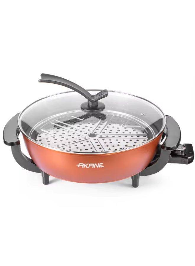 AKANE A.5429M 1350W Electric Hot Pot High Capacity Olla Caliente Eléctrica with Non-Stick Coating, Uniform Heat Distribution, Easy Clean Multi-Function Cooking Pot for Boiling and Steaming - Image 4
