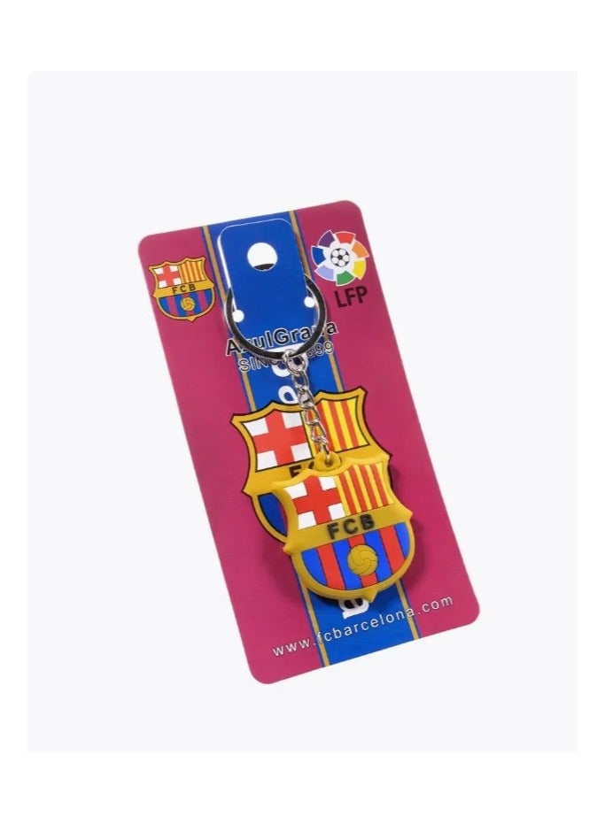 MARIO DRAFTS FC Barcelona Official Logo Football Keychain, Metal Chain with PVC Pendant - Image 4