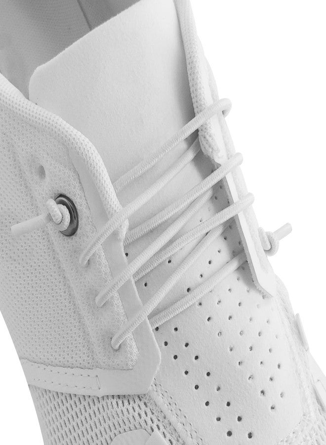 UamGlsob Elastic Speed Laces for On Cloud Running Shoes, Stretchy Bungee Shoelaces with Silicone Head Replacement Strings, White, 32"/80cm - Image 1