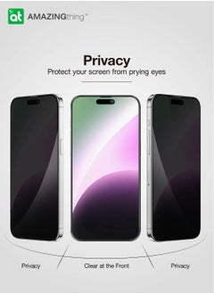 AMAZINGthing Supreme Privacy Glass Full Cover for iPhone 15 PRO Screen Protector Tempered Glass with Easy Install Tray - [28 Degree PRIVACY 3D]  - Image 2