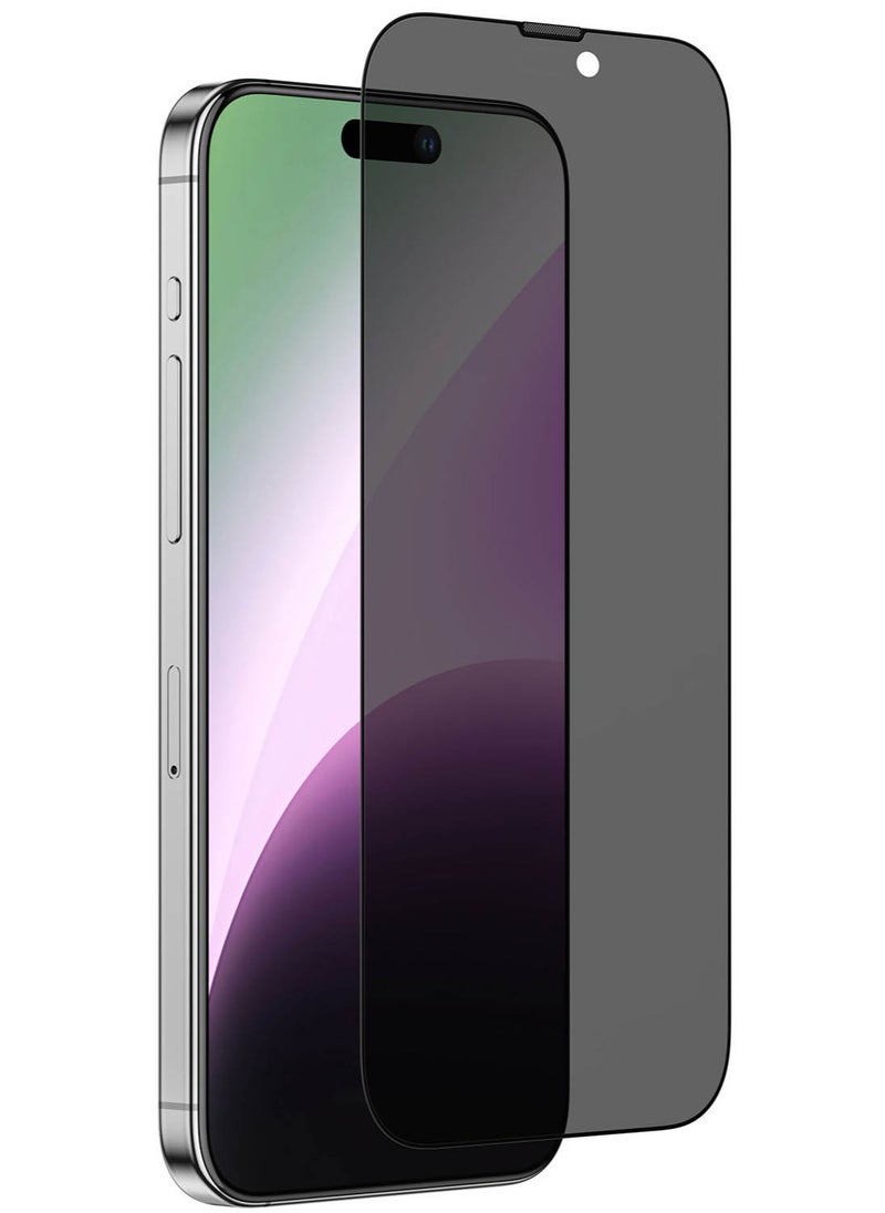 AMAZINGthing - Supreme Privacy Glass Full Cover for iPhone 15 PRO Screen Protector Tempered Glass with Easy Install Tray - [28 Degree PRIVACY 3D] - Image 1