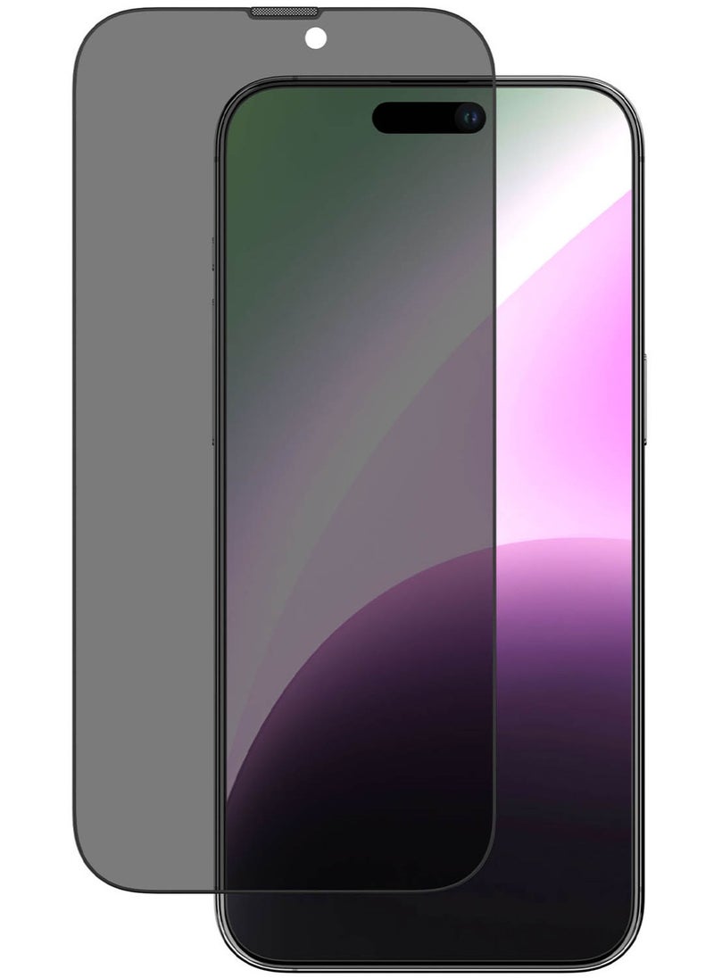 AMAZINGthing - Supreme Privacy Glass Full Cover for iPhone 15 PRO Screen Protector Tempered Glass with Easy Install Tray - [28 Degree PRIVACY 3D] - Image 1