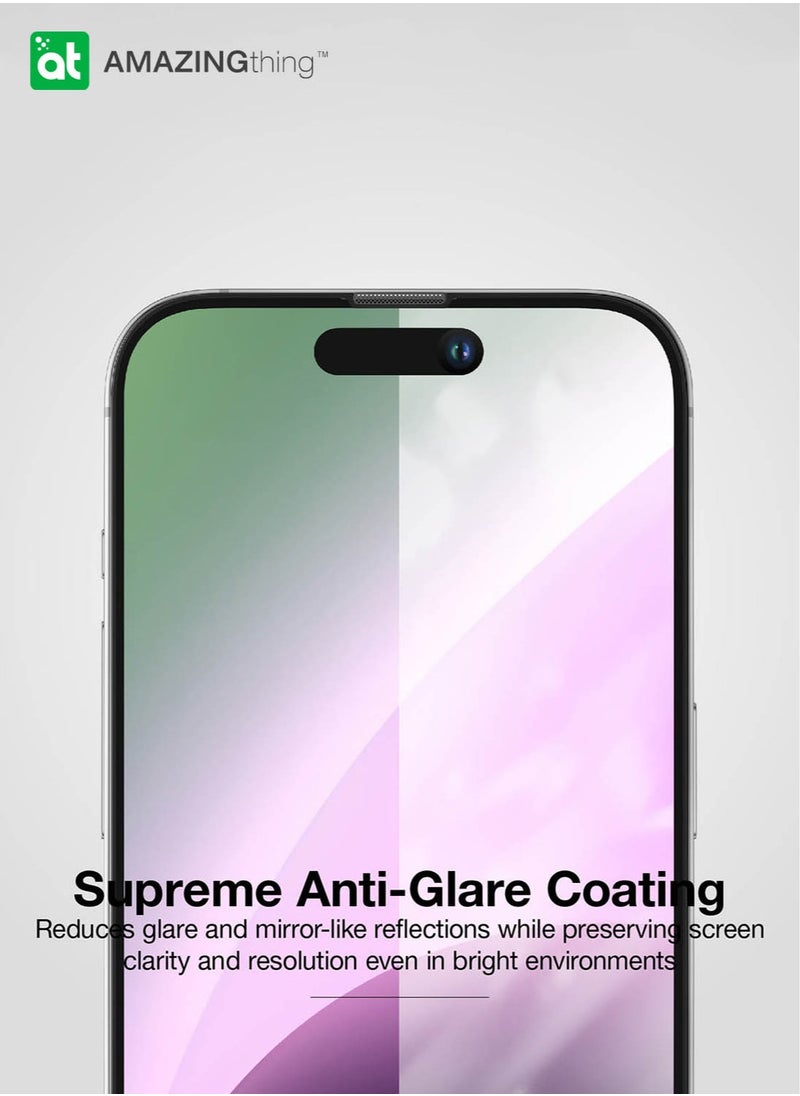 AMAZINGthing - Supreme Privacy Glass Full Cover for iPhone 15 PRO Screen Protector Tempered Glass with Easy Install Tray - [28 Degree PRIVACY 3D] - Image 1
