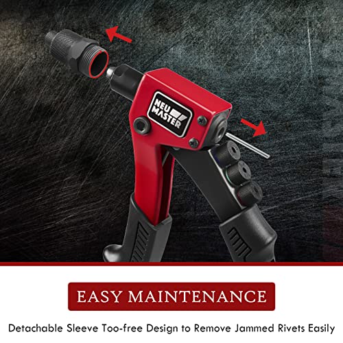 NEU MASTER مسدس ربط NEU MASTER مع 200 قطعة من المسامير، مجموعة مسدس ربط يدوي مع 4 رؤوس مسمار قابلة للتبديل بدون أدوات، صندوق BMC، مسدس ربط يدوي ثقيل للاستخدام مع البلاستيك، المعدن، الجلد - Image 4