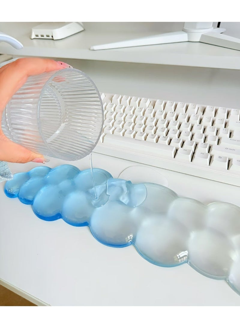 SUMRISE Cloud-shaped keyboard and mouse wrist rest set, including keyboard wrist pad, mouse wrist pad and elbow rest. Ergonomic design for comfortable typing. (Keyboard not included) - Image 4
