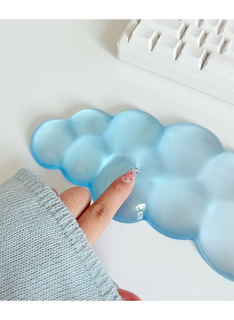 SUMRISE Cloud-shaped keyboard and mouse wrist rest set, including keyboard wrist pad, mouse wrist pad and elbow rest. Ergonomic design for comfortable typing. (Keyboard not included) - Image 3