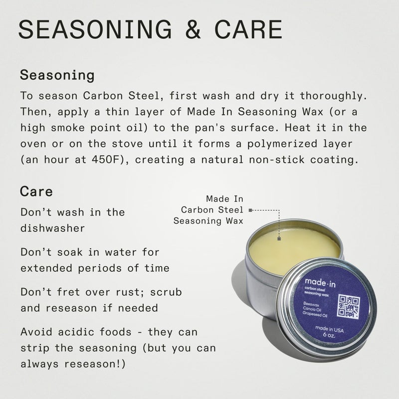 Madein Made In Cookware - Seasoned 10" Carbon Steel Frying Pan - (Like Cast Iron, but Better) - Professional Cookware - Crafted in Sweden - Induction Compatible - Image 4