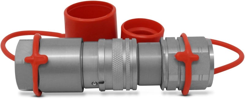 Summit Hydraulics 5/8 SAE -10 Flat Face Quick Connect Couplers Set with Dust Caps - Image 4
