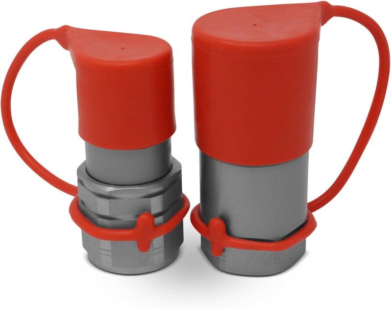 Summit Hydraulics 5/8 SAE -10 Flat Face Quick Connect Couplers Set with Dust Caps - Image 3