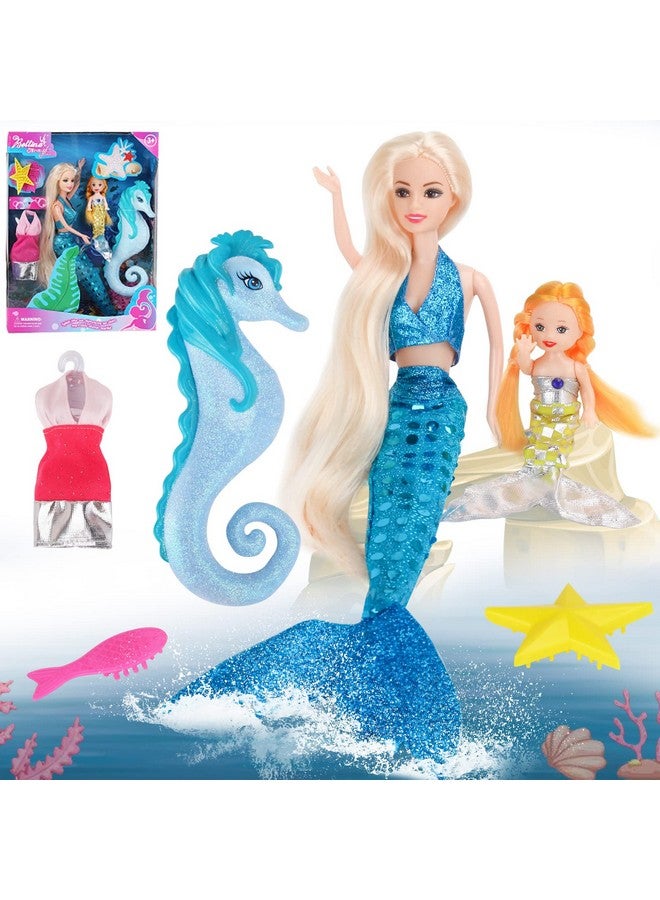 BETTINA Mermaids Princess Doll with Little Mermaid Doll & Seahorse Play Set | Mermaid Gifts for Girls|Mermaid Toys for 3 to 7 Year Olds - Image 2