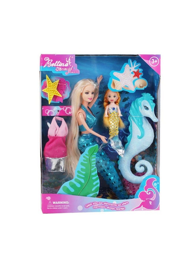 BETTINA Mermaids Princess Doll with Little Mermaid Doll & Seahorse Play Set | Mermaid Gifts for Girls|Mermaid Toys for 3 to 7 Year Olds - Image 1