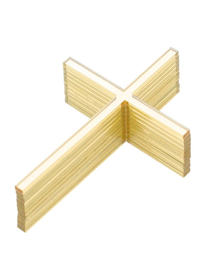 Amosfun 10pcs Acrylic Cross Cake Topper Christmas Baptism Cake Ornaments Baby Shower Birthday Party Supply - Image 1