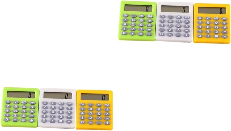 6 Pack Portable Electronic Calculator For Students 2 Pieces Per Package - Image 1