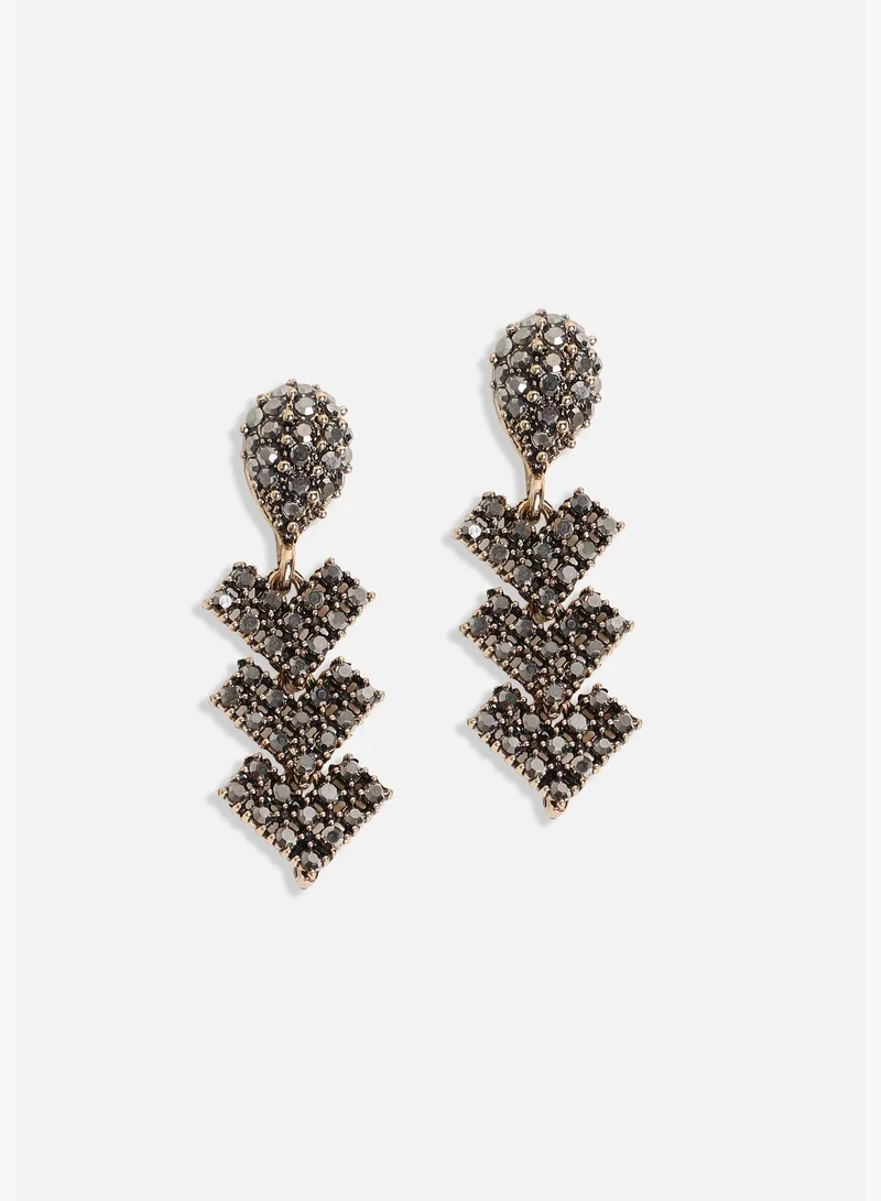 SOHI Gold Plated Designer Stone Party Wear Necklace and Earring Set For Women